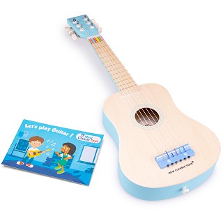 Toy guitar deluxe - natural/blue